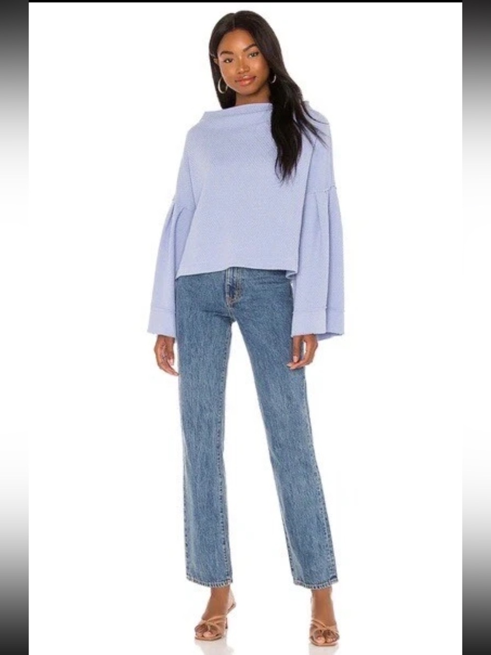 Free People We The Free Waffle Knit Wide Sleeve